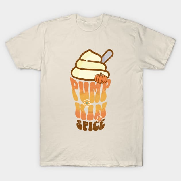 Groovy Pumpkin Spice T-Shirt by 2HivelysArt